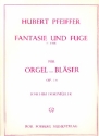 Fantasie und Fuge D-Dur op.18 fr 2 Trompeten, 2 Posaunen, Bassposaune und Orgel Partitur und Stimmen