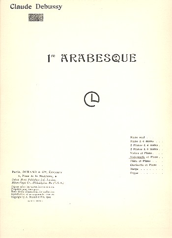 Arabesque no.1 pour violoncelle (violon) et piano