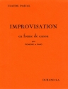 Pascal  Improvisation En Forme De Canon Trombonne-Piano Trombone or Tuba