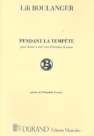 Pendant la tempte pour choeur d'hommes et piano partition