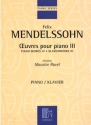 Mendelssohn Oeuvres Pour Piano - Vol. 3 (Ravel) Pianoforte