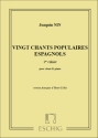 J.M. Nin-Culmell 20 Chants Populaires Esp. Vol 1 Chant-Piano Vocal and Piano