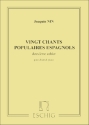 J.M. Nin-Culmell 20 Chants Populaires Esp. Vol 2 Chant-Piano Vocal and Piano