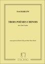 Barlow  3 Poemes Chinois Chant-Piano Vocal and Piano