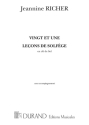 Richer  21 Lecons Solfege Sans Accompagnement Music Education