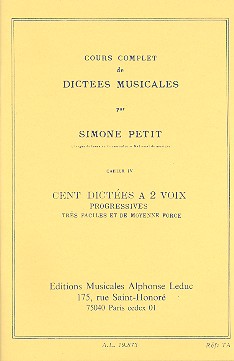 100 Dictes musicales progressives vol.4  2 voix