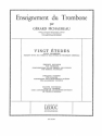 PICHAUREAU 20 ETUDES FAISANT SUITE AUX 21 ETUDES DE TECHNIQUE GENERALE TROMBONE