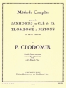 CLODOMIR METHODE COMPLETE SAXHORN CLE DE FA TROMBONE A PISTONS