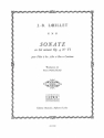 LOEILLET JB/POULTEAU SONATE EN SOL MINEUR OP4 N06 FLUTE A BEC ALTO ET BASSE CONTINUE