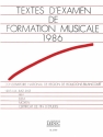 LOUVIER/LE FORESTIER TEXTES D'EXAMEN DE FORMATION MUSICALE DU CNR DE BOULOGNE BILLANCOURT 1986