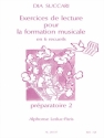 SUCCARI EXERCICES DE LECTURE POUR LA FORMATION MUSICALE/VOLUME 4-PREPARATOIRE 2