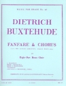 Fanfare and Chorus from Ihr liebe Christen freut euch nun for 4 trumpets, 2 horns (tr, trb), trombone, baritone or trombone(tb) score and parts