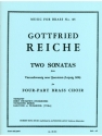 REICHE/KING 2 SONATAS(N021 AND N022) BRASS QUARTET/SCORE AND PARTS(PTION/PTIES)MFB085