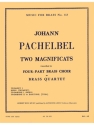 PACHELBEL/KING 2 MAGNIFICATS BRASS QUARTET/SCORE AND PARTS(PTION/PTIES)MFB113