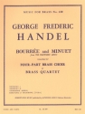 HAENDEL/KING BOURREE AND MINUET(FIREWORKS) BRASS QUARTET/SCORE AND PARTS(PTION/PTIES)MFB130