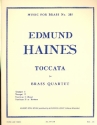 Toccata for 2 trumpets, 2 trombones (or horn and baritone) score and parts