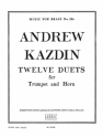 12 Duets for trumpet and horn score and parts