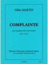 MARTIN COMPLAINTE SAXOPHONE ALTO OU TENOR ET PIANO