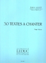 30 Textes  chanter - degr moyen pour chant et piano partition