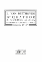 BEETHOVEN QUATUOR A CORDES N004 OP18 N04 UT MIN/2 VIOLONS/ALTO/VIOLONCELLE/PARTITION PH57