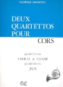 2 quartettos pour 4 cors partition et parties