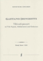 Donizetti, Gaetano Tibi soli peccavi in F fr Sopran, Altklarinette und Orchester Studienpartitur