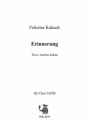 Kukuck, Felicitas Erinnerung - Weihnachtslied fr Chor SATB a cappella