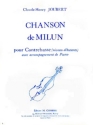 JOUBERT Claude-Henry Chanson de Milun contrebasse et piano Partition