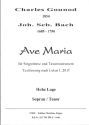 Ave Maria fr Gesang (hoch) und Tasteninstrument Solostimme