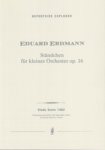 Stndchen op.16 fr kleines Orchester Studienpartitur