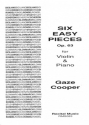 Gaze Cooper Six Easy Pieces Op.63 violin & piano