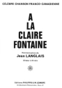 Langlais, Jean A la claire fontaine 6 voix mixtes Partition