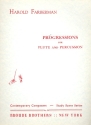 Progressions for flute and percussion score