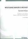 Sonate B-Dur KV358/186c fr Klavier zu 4 Hnden Spielpartitur