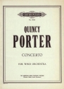 Porter, Q. Konzert f. Holz..., Studienpartitur, Ho., Geheftet Porter Konzert Bl Or Str