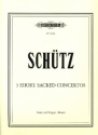 3 short sacred Concertos for voice and organ (piano) Score (en),  archive copy