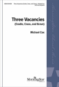 Michael Cox Three Vacancies SATB and Keyboard