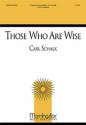 Carl Schalk Those Who Are Wise SATB a Cappella