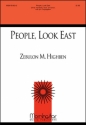 Zebulon M. Highben People, Look East SATB, opt. Congr., Handbells, Oboe, opt. Clarinet, Perc (CHORAL SCORE)