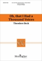 Theodore Beck Oh, That I Had a Thousand Voices SSATB, Congregation, Organ, Two Trumpets (CHORAL SCORE)