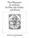 In memoria fr Flte (Violine) und Klavier