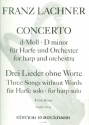 Konzert d-Moll und 3 Lieder ohne Worte fr Harfe und Orchester (Harfe solo) Harfe