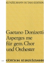 Asperges me fr gem Chor und Kammerorchester Partitur