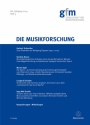 Die Musikforschung, Heft 3/2015  Zeitschrift