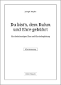 Haydn Joseph Du bists dem Ruhm und Ehre geb FCh/Pno