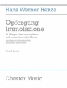 Hans Werner Henze: Opfergang Immolazione (Vocal Score) Tenor, Bass Voice, Baritone Voice, TTBB, Piano Accompaniment Vocal Score