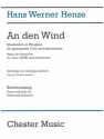 An den Wind fr gem Chor und Instrumente Klavierauszug