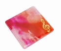 Magnet Untersetzer Violinschlssel golden/rot (8,3*8,3 cm)