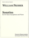 William Presser Sonatina Tenor-Saxophon und Klavier