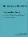 William Karlins Improvisations On 'Lines? - B.Cl. Bass-Klarinette Studienpartitur